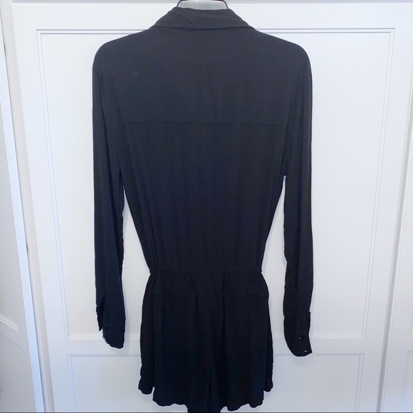 Enzo Costa | Romper Drawstring Chest Pockets Black - Picture 7 of 16